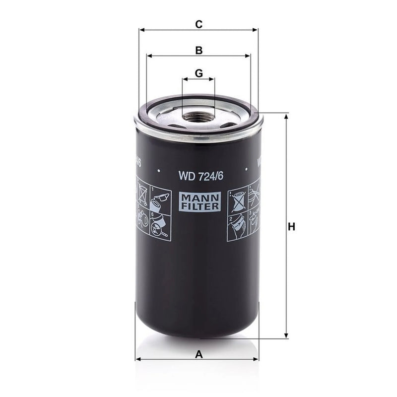 MANN-FILTER Automatic Transmission Hydraulic Filter WD 724/6