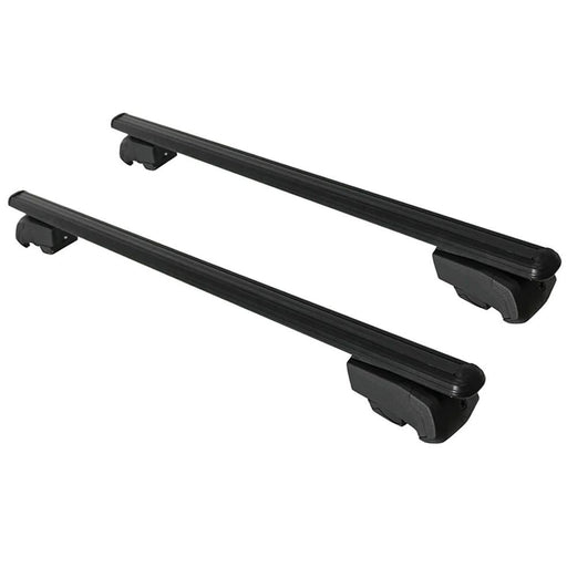 Roof Bars Rack Black fits Volkswagen Id.4 2020-Onwards for Flush Rails 75KG - Omtec - Van Life Living