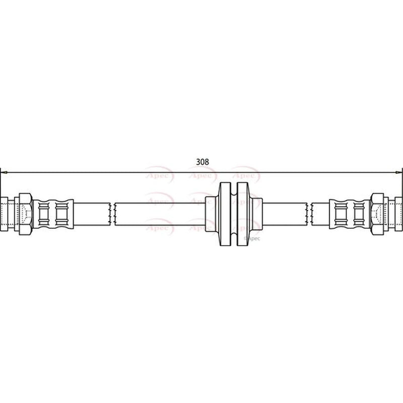 Apec Brake Hydraulic Hose Line inner HOS3615