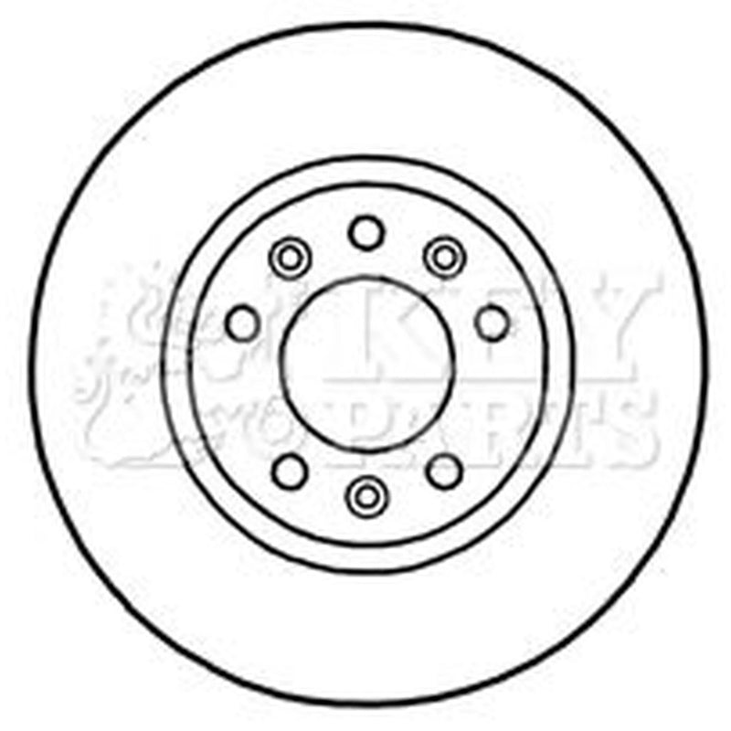 Key Parts 2 x Vented Front Brake Discs KBD4697-x2