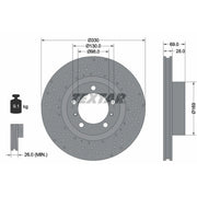 Textar 2 x Front Perforated Brake Discs 92279605