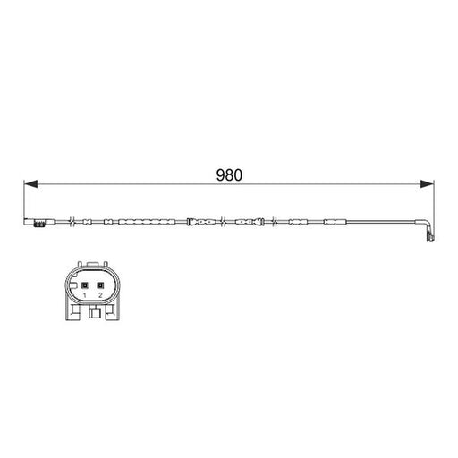 Bosch Brake Pad Wear Sensor Front 1 987 473 502