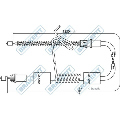 Apec Handbrake Cable Left Rear BBC3176