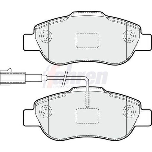 Fahren Front Brake Pad Set fits Fiat 500 2007 on 1.3