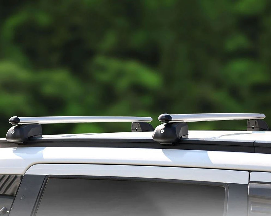 Roof Bars Rack Silver Locking fits Volkswagen Atlas Cross Sport 2020- - Omtec - Van Life Living