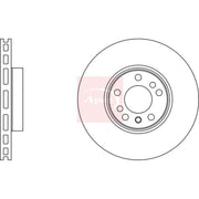 Apec 2 x Vented Front Brake Discs DSK2223-x2