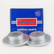 Borg & Beck 2 x Solid Front Brake Discs BBD4412-x2