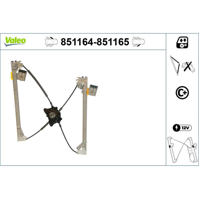 Valeo Electric Window Regulator Lifter Left Front 851164