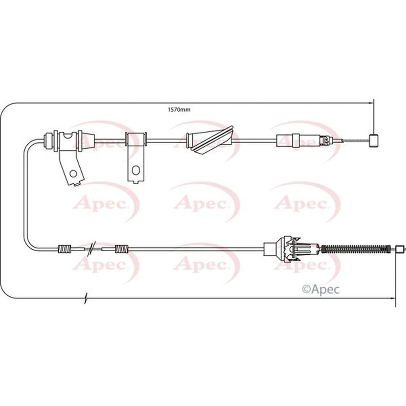Apec Handbrake Cable Left Rear CAB1264