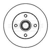 Borg & Beck 2 x Solid Rear Brake Discs BBD5895S-x2
