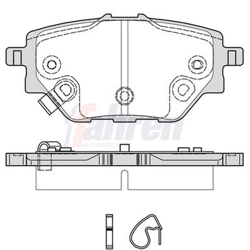 Fahren Rear Brake Pad Set fits MG Gs 2016 on 1.5