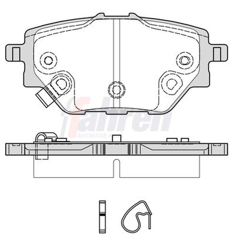 Fahren Rear Brake Pad Set fits MG Gs 2016 on 1.5