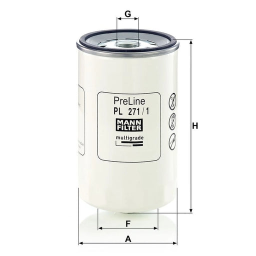 MANN-FILTER Fuel Filter Element PL 271/1