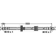 Borg & Beck Brake Hydraulic Hose Line Front Right BBH7397
