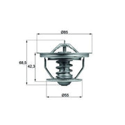 Mahle Thermostat,Coolant TX 57 79