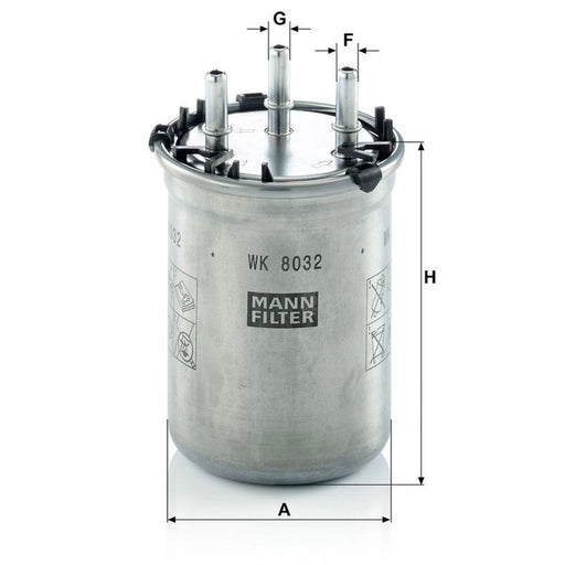 MANN-FILTER Fuel Filter Element WK 8032