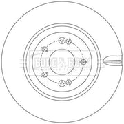 Borg & Beck 2 x Vented Front Brake Discs BBD6235S-x2