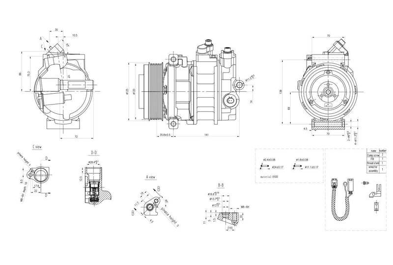 Hella Air Conditioning Compressor 8FK 366 201-081