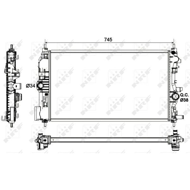 NRF Engine Radiator 53129