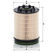MANN-FILTER Fuel Filter Element PU 10 023/1 z KIT