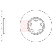 Apec 2 x Vented Front Brake Discs DSK2057-x2
