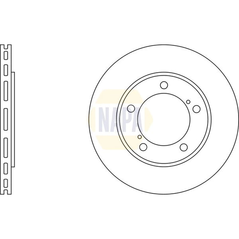 NAPA 2 x Vented Front Brake Discs NBD5147-x2
