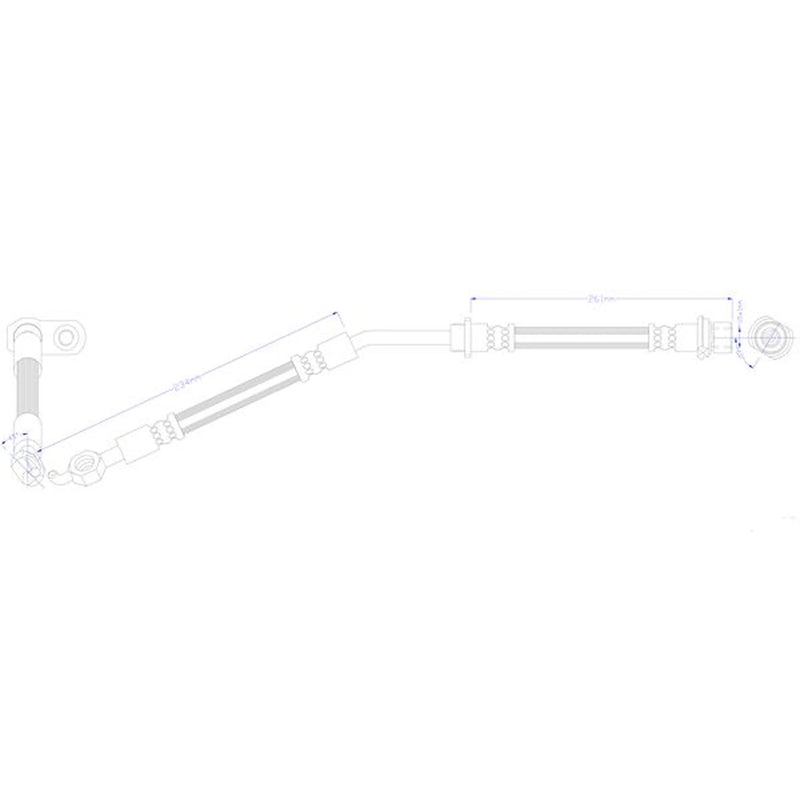 Juratek Brake Hydraulic Hose Line Front Left JBH1581L