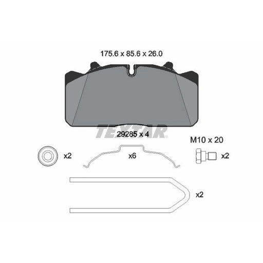 Textar Front Brake Pad Set 2928504