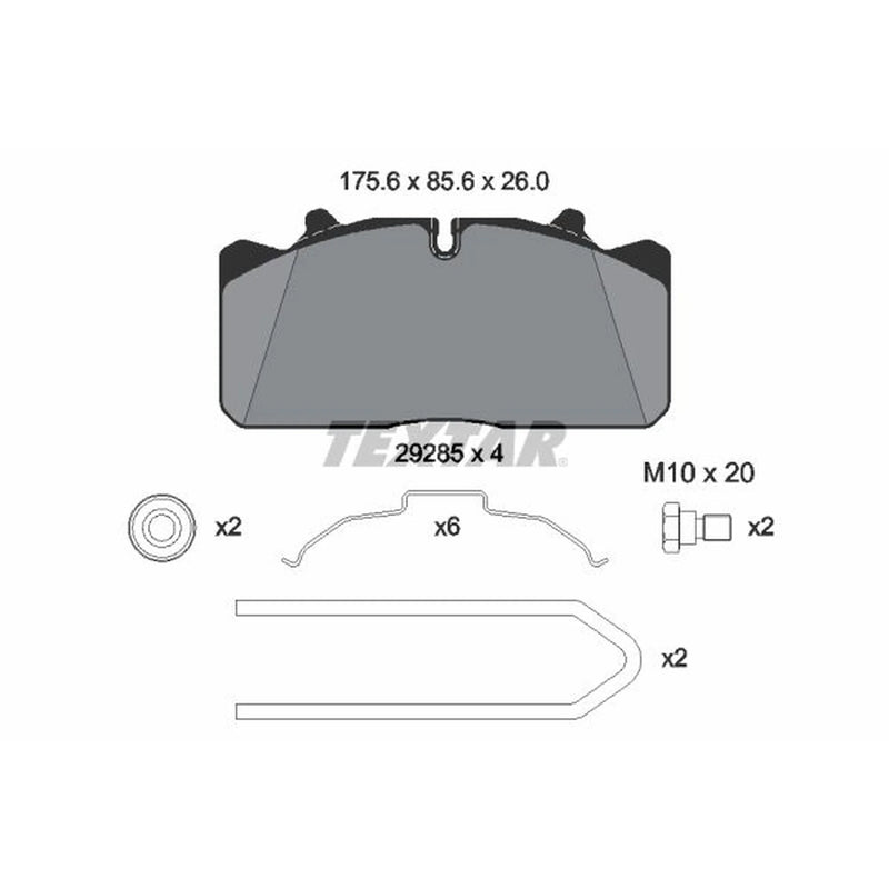Textar Rear Brake Pad Set 2928503