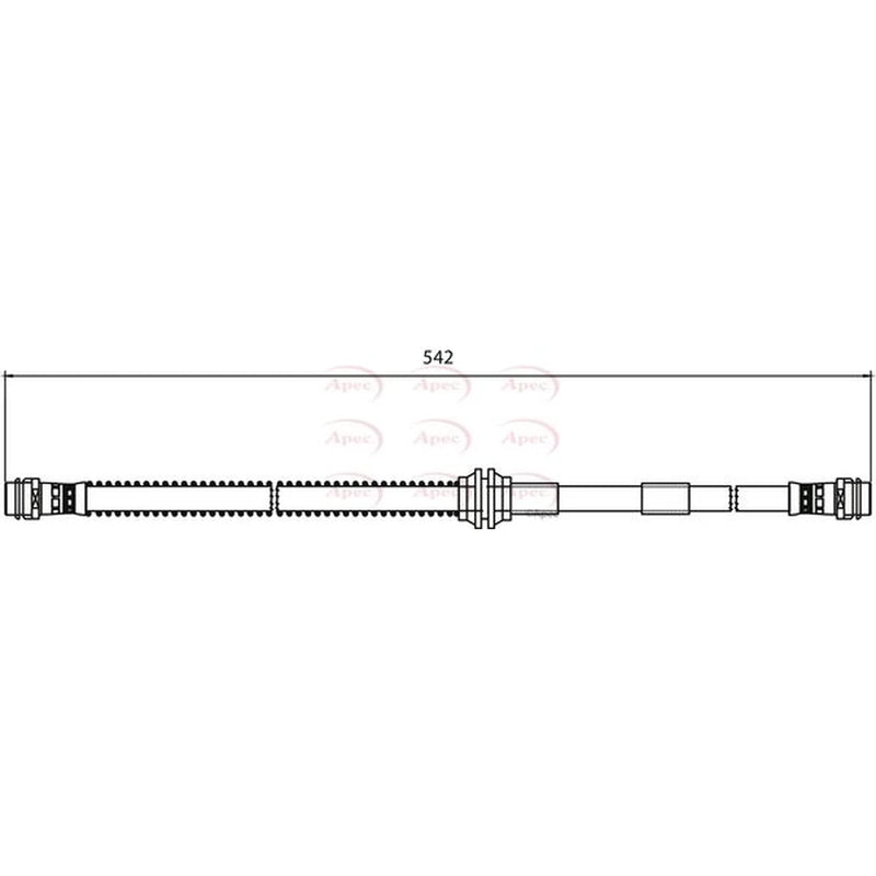 Apec Brake Hydraulic Hose Line Front HOS3897