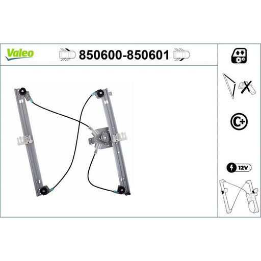 Valeo Electric Window Regulator Lifter Right Front 850601