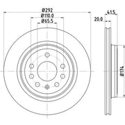DON 2 x Externally Vented Rear Brake Discs PCD12132-x2