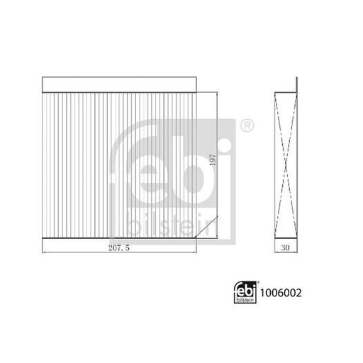 Febi Cabin Air Filter (Pollen Filter) 1006002
