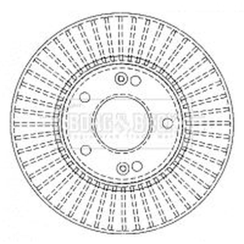 Borg & Beck 2 x Vented Front Brake Discs BBD4495-x2