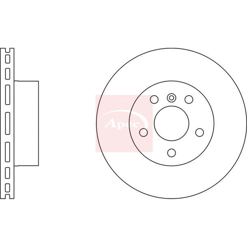 Apec 2 x Vented Front Brake Discs DSK2202