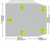 Quest Eagle Poled Drive Away Campervan Awning (Low : 180 - 210) - Quest Leisure - Van Life Living