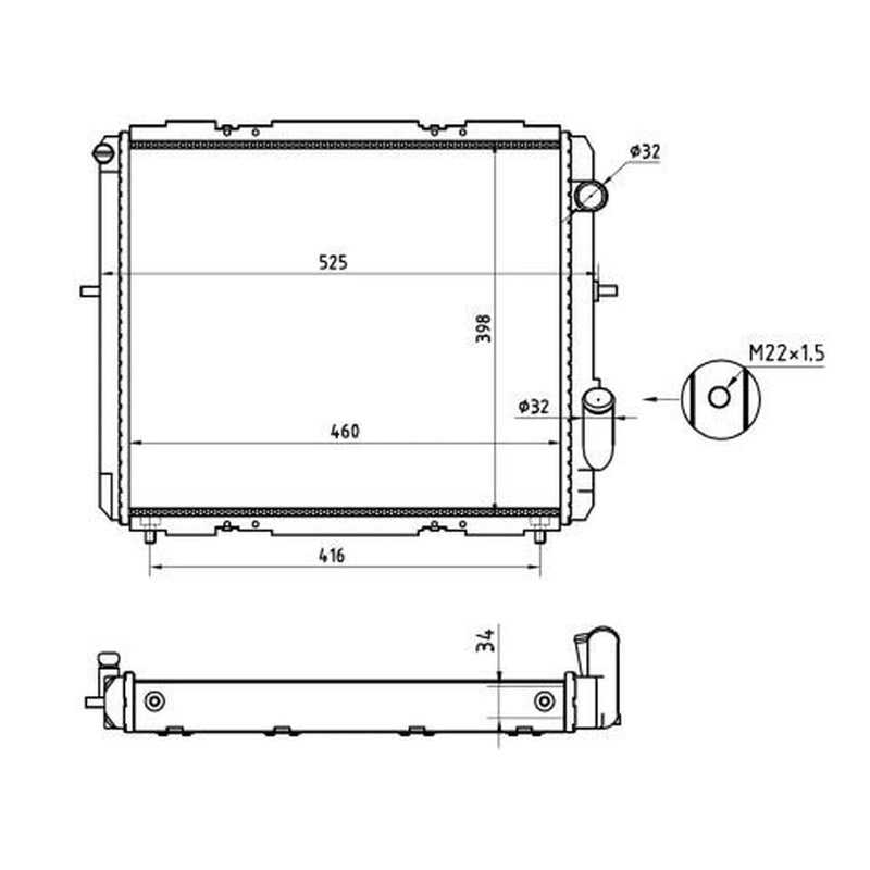 NRF Engine Radiator 507345A