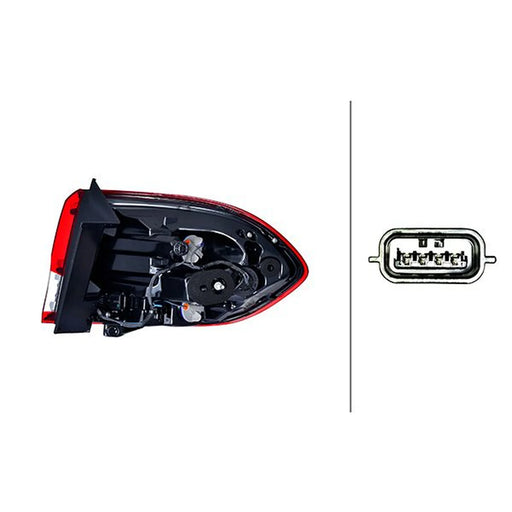 Hella Tail Light / Lamp P21W Left 2SD 012 311-111