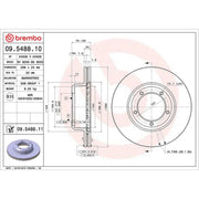 Brembo 2 x Front Brake Discs 09.5488.11-x2