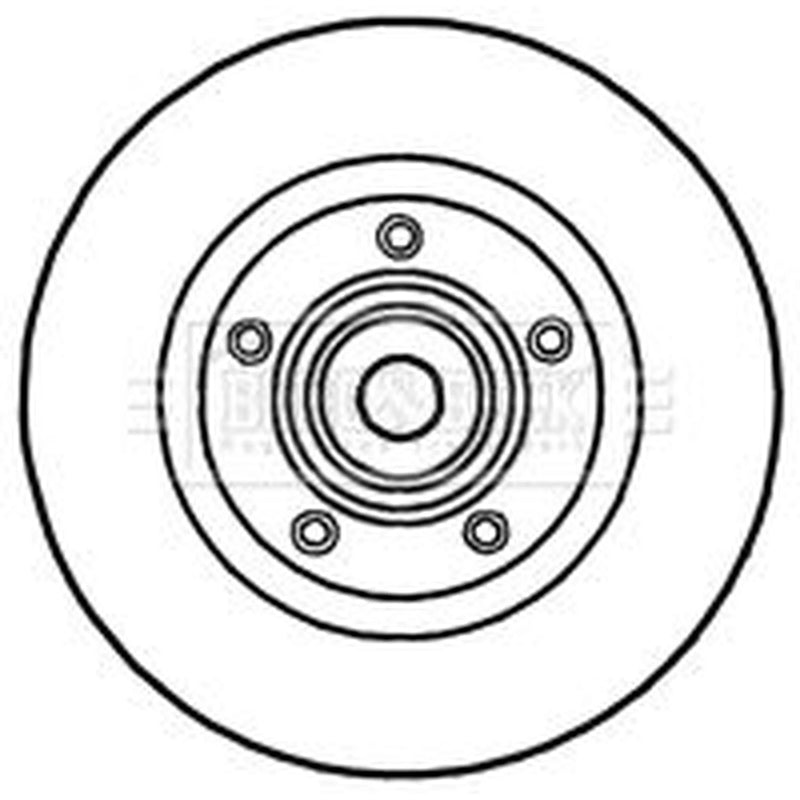Borg & Beck 2 x Solid Rear Brake Discs BBD5813S-x2