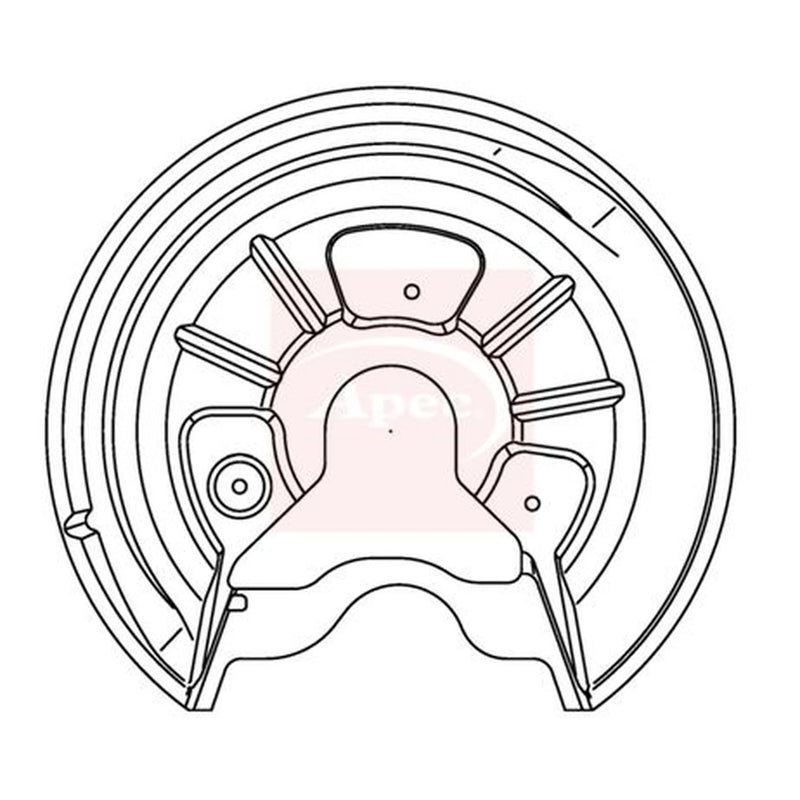 Apec Brake Disc Splash Guard Rear Left ASG1051