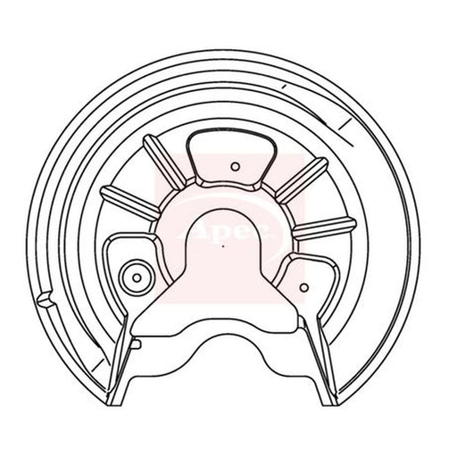 Apec Brake Disc Splash Guard Rear Left ASG1051