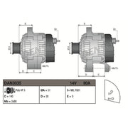 Denso Car Alternator 12V fits Mercedes-Benz A-Class 1997-2012