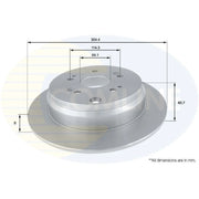 Comline 2 x Solid Rear Brake Discs ADC0556-x2
