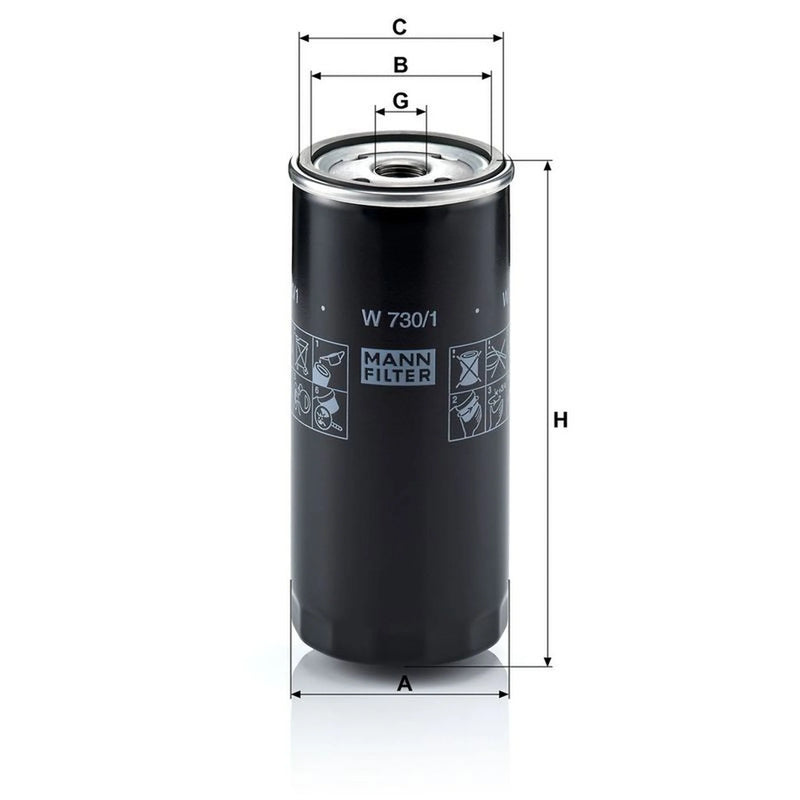 MANN-FILTER Engine Oil Filter W 730/1