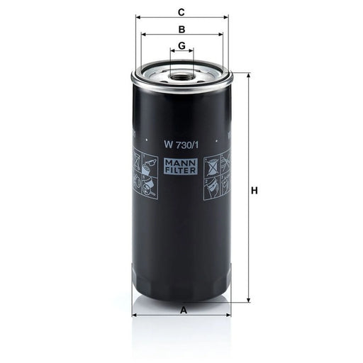 MANN-FILTER Engine Oil Filter W 730/1