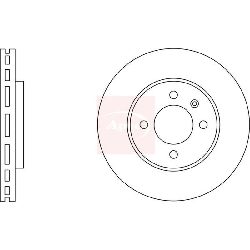 Apec 2 x Vented Front Brake Discs DSK2187-x2