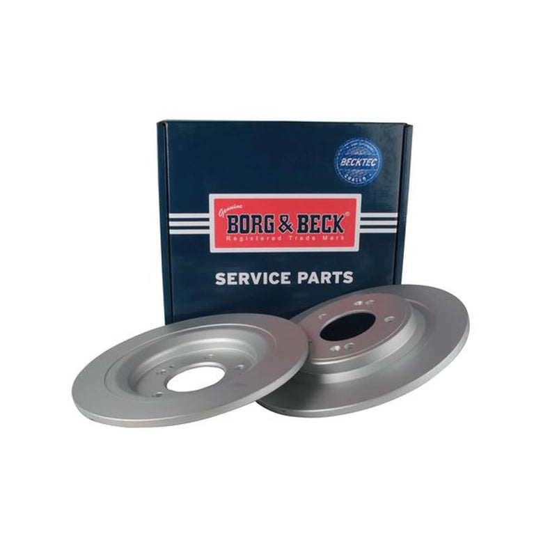 Borg & Beck 2 x Solid Rear Brake Discs BBD5661-x2
