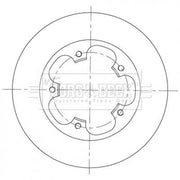 Borg & Beck 2 x Solid Rear Brake Discs BBD5364-x2