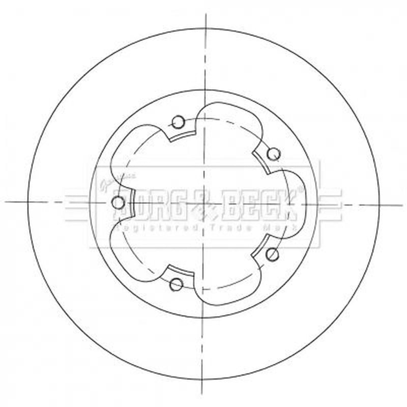 Borg & Beck 2 x Solid Rear Brake Discs BBD5364-x2
